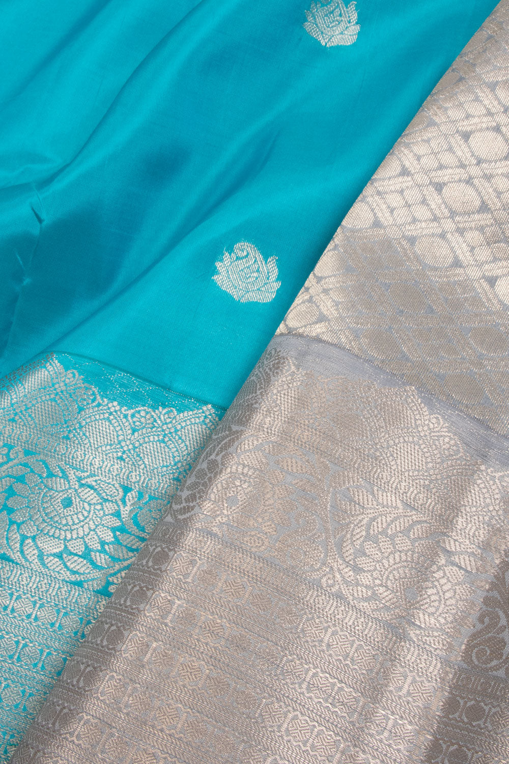 Blue Kanjivaram Blended Silk Saree