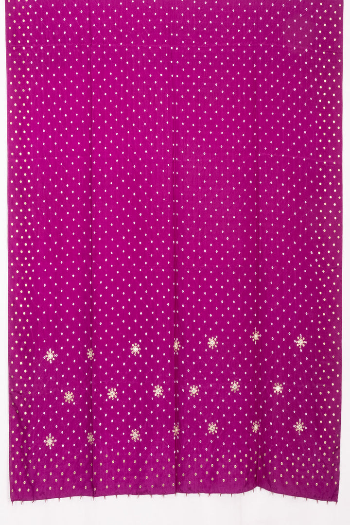 Violet Bandhani Mulberry Silk Dupatta with Sequin Work 10072132