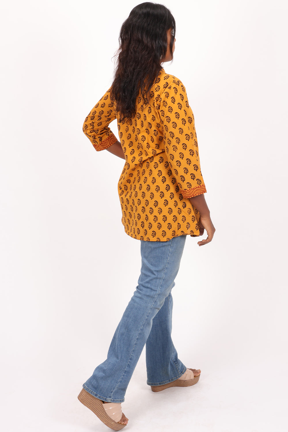 Yellow Bagh Printed Cotton Kurti