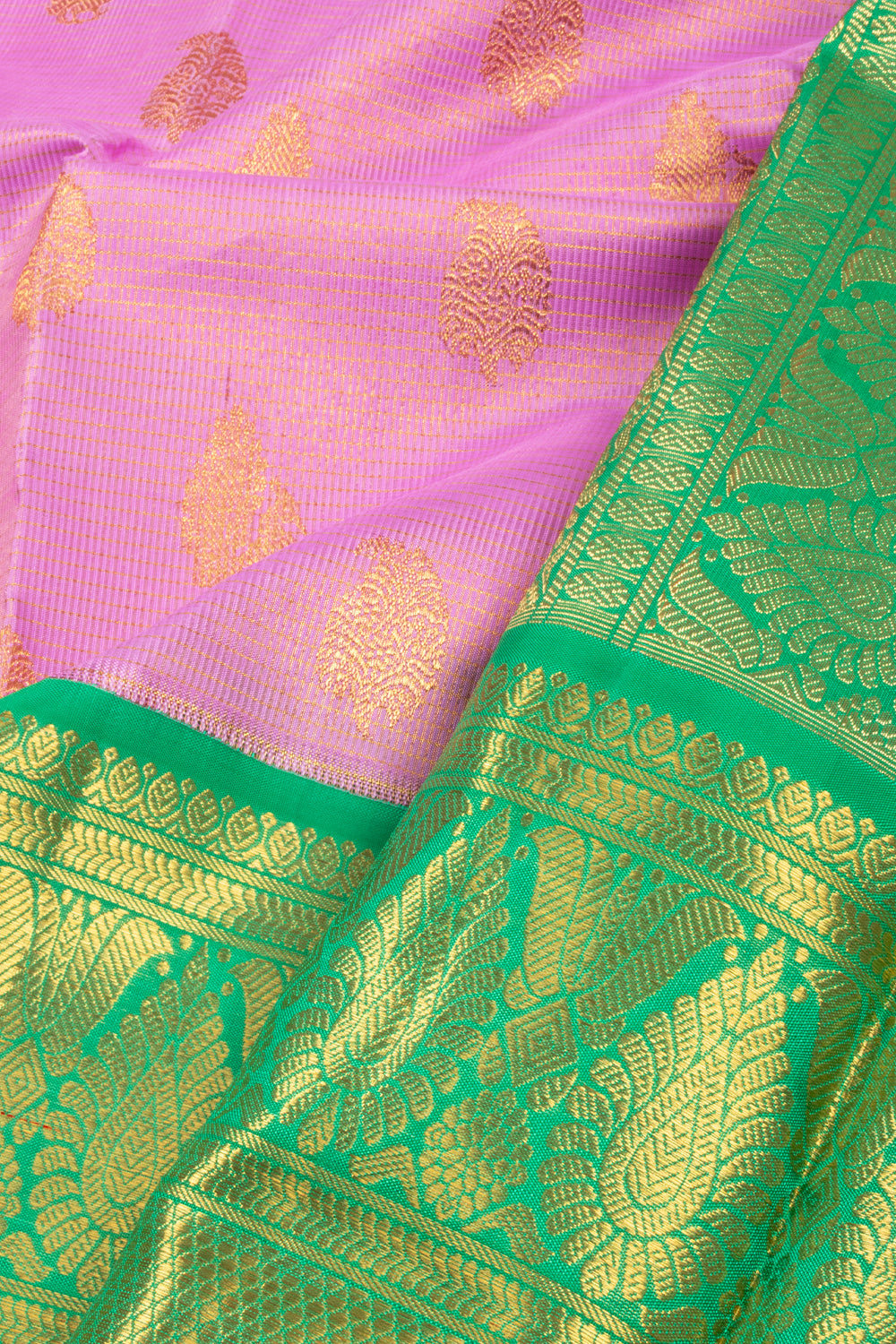 Pink Korvai Bridal Kanjivaram Silk Saree 10072749