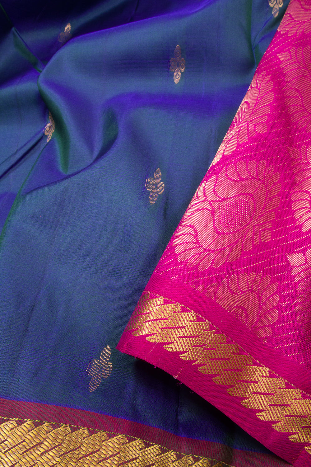 Blue Handloom Kanchipuram Pure Silk Saree 10072797