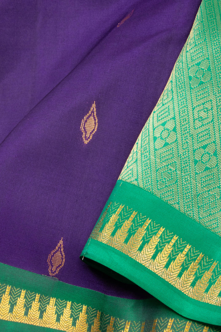 Purple Handloom Kanchipuram Pure Silk Saree 10072801