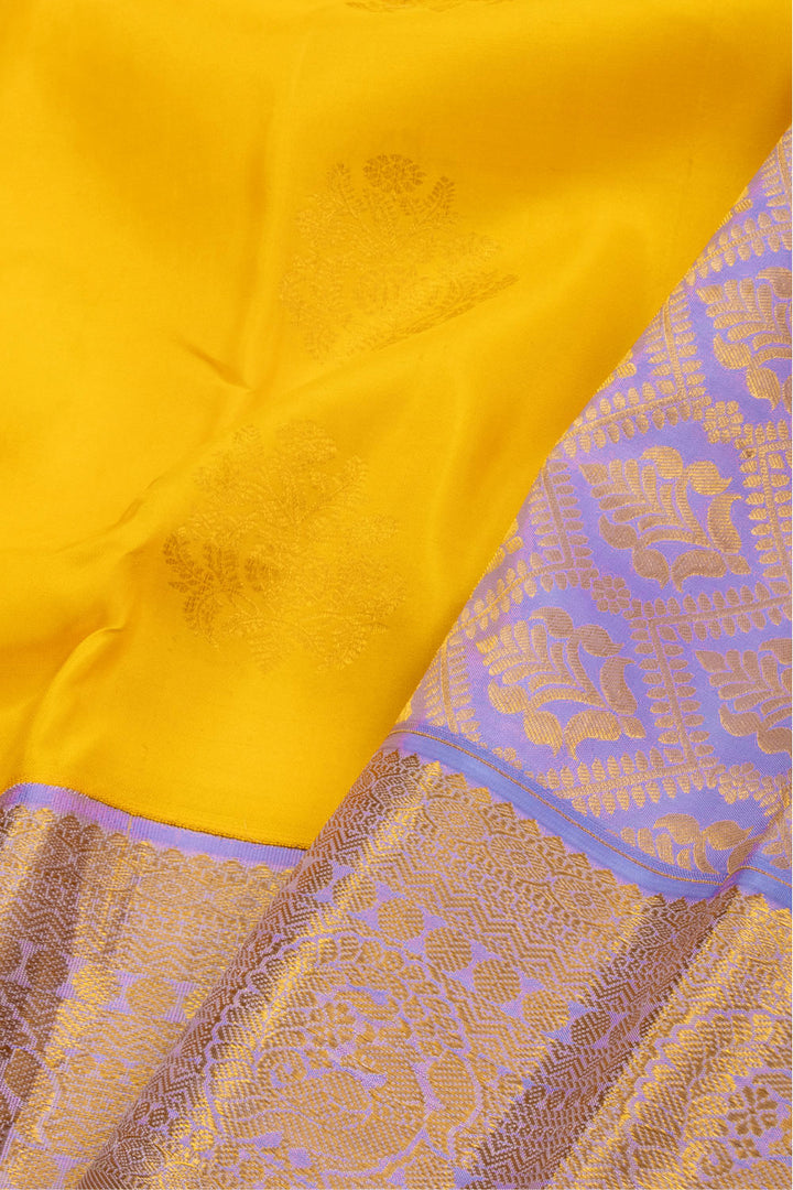 Yellow Handloom Kanchipuram Pure Silk Saree 10072803