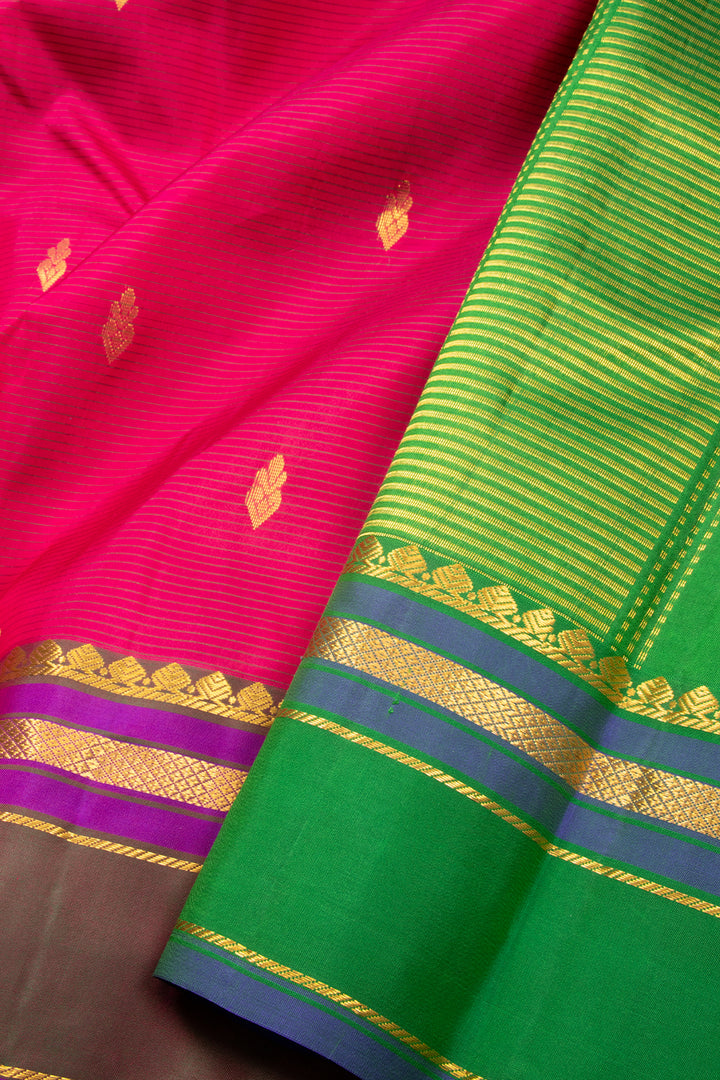 Pink Handloom Kanchipuram Pure Silk Saree 10072805