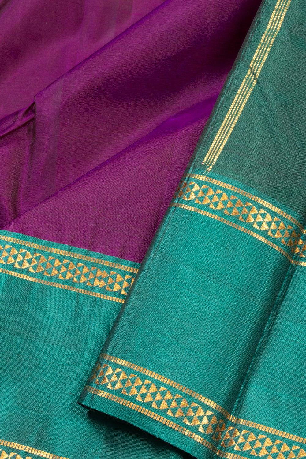 Purple Handloom Kanchipuram Pure Silk Saree 10072825