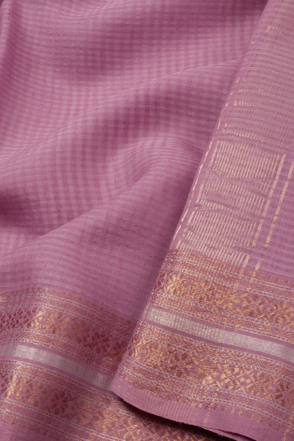 Mauve Handloom Maheshwari Silk Cotton Saree 10073136