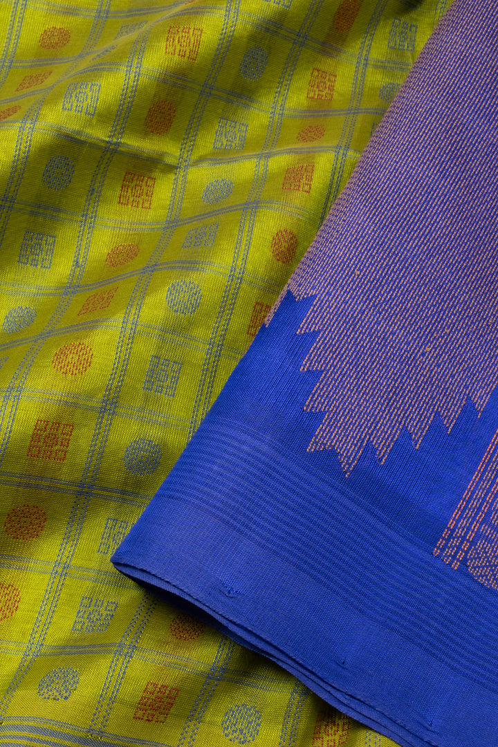 Yellow Handloom Kanchi Silk Cotton Saree 10073570