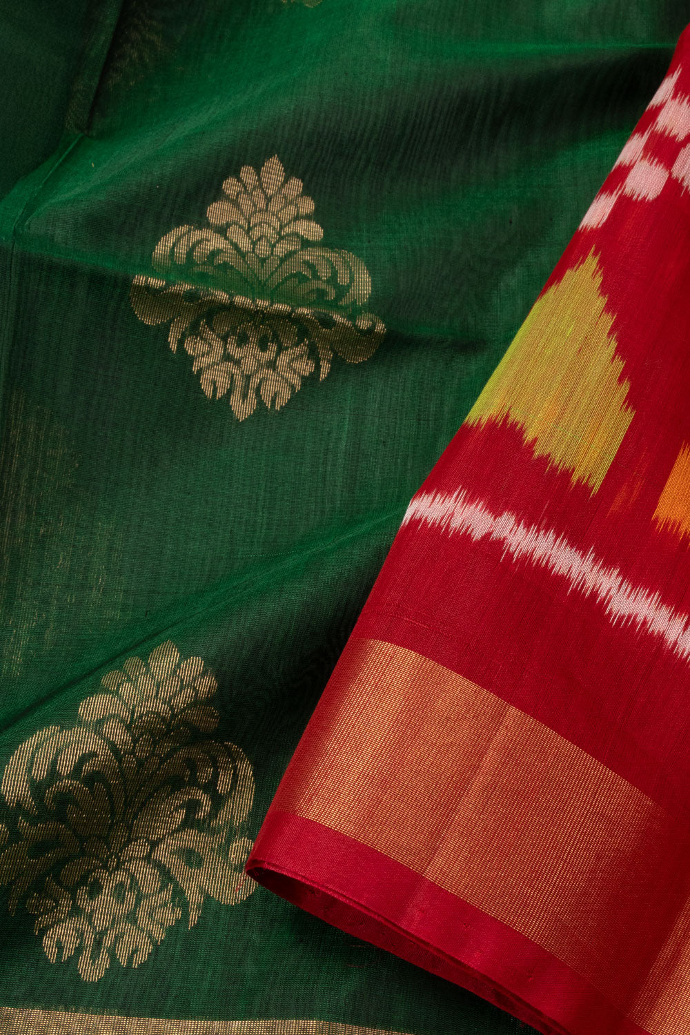 Green Handloom Kovai Silk Cotton Saree 10073778