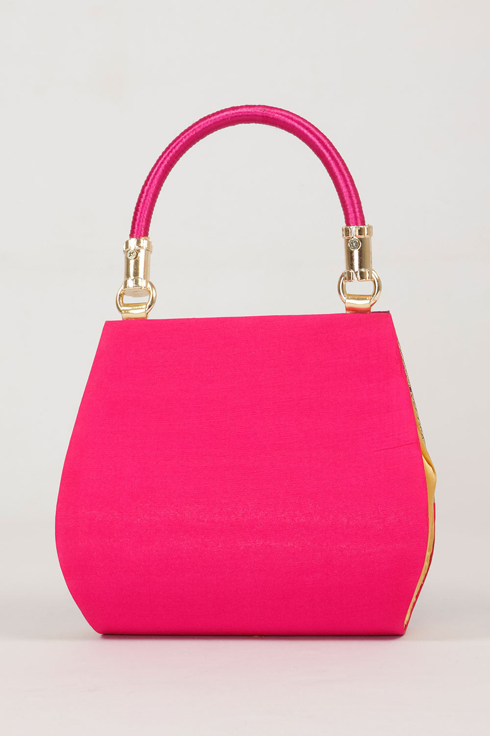 Pink Handcrafted Paithani Potli Bag - Avishya