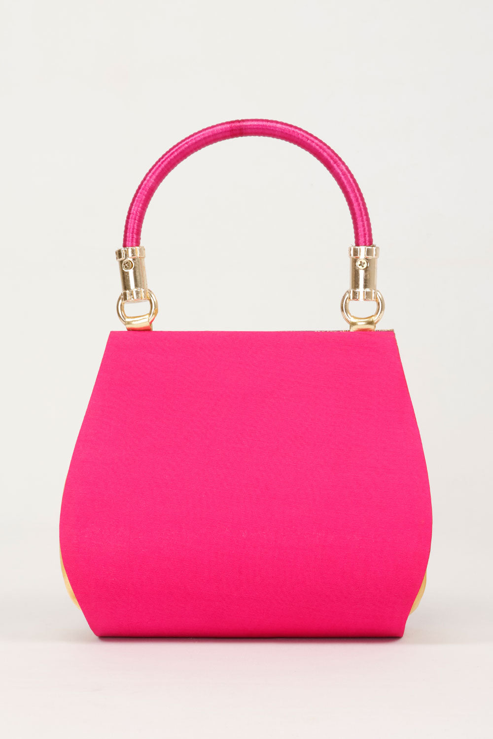 Pink Handcrafted Paithani Potli Bag - Avishya