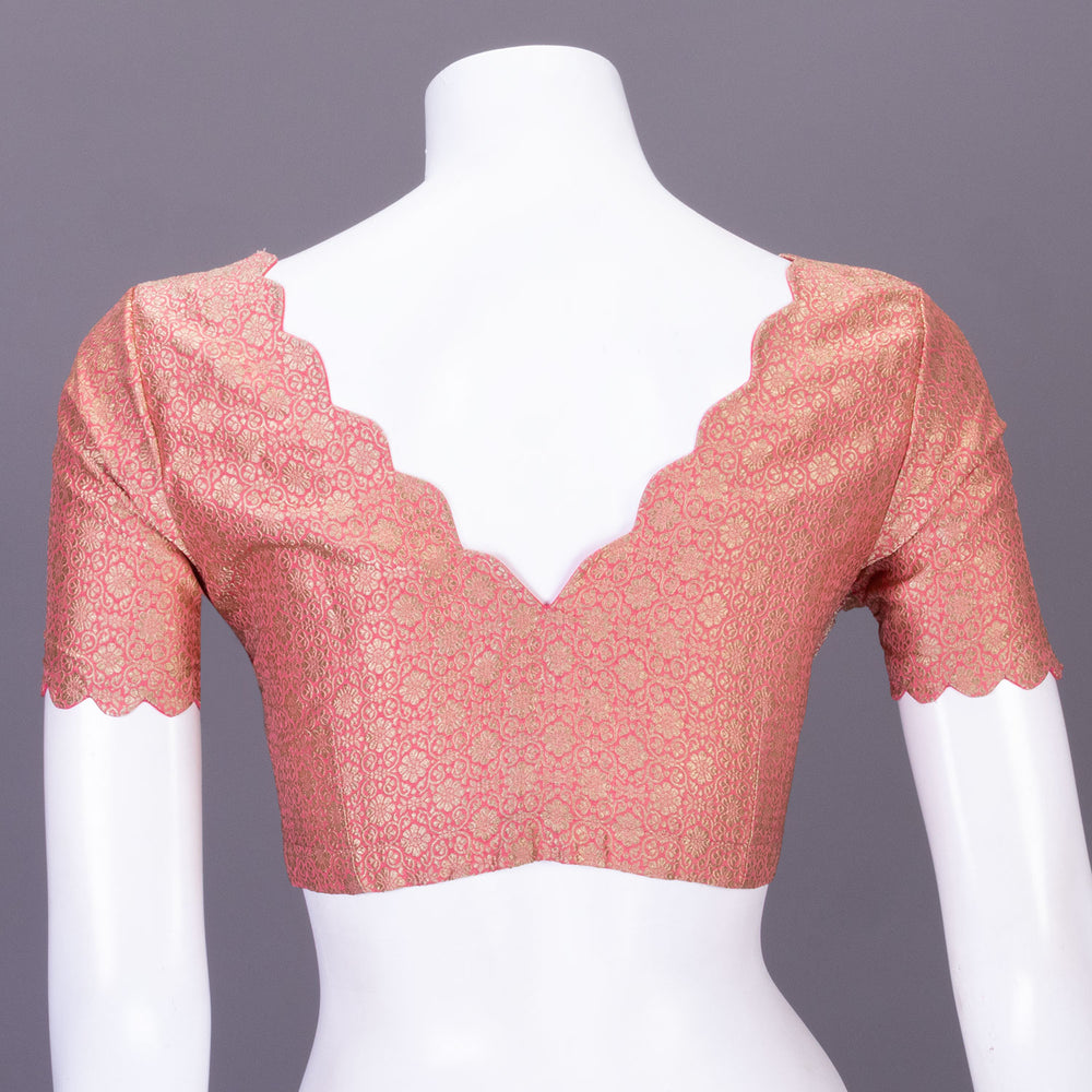 Peach Banarasi Silk Blouse