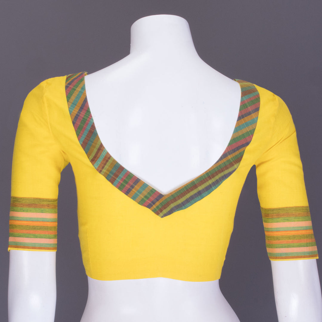 Bright Yellow Andhra Cotton Blouse