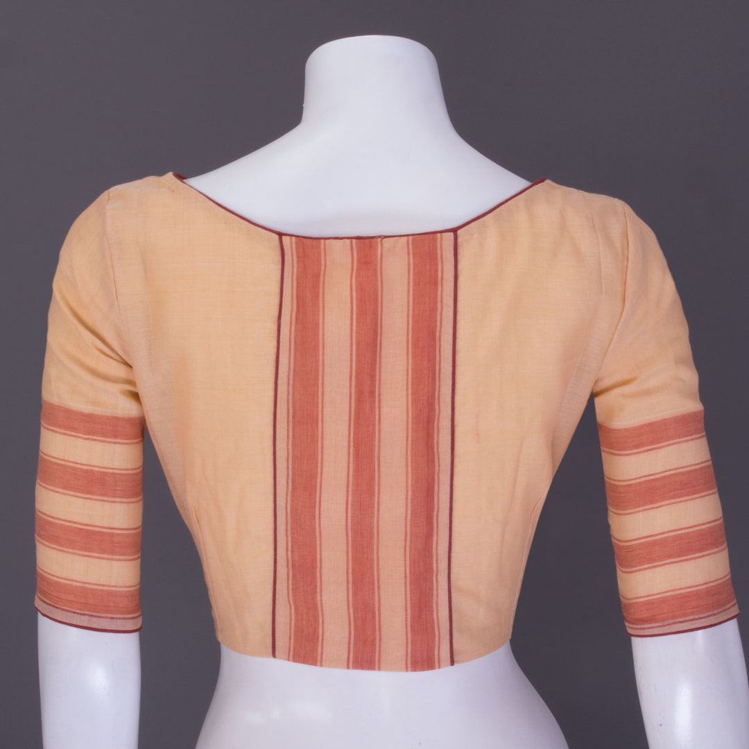 Apricot Orange Andhra Cotton Blouse 