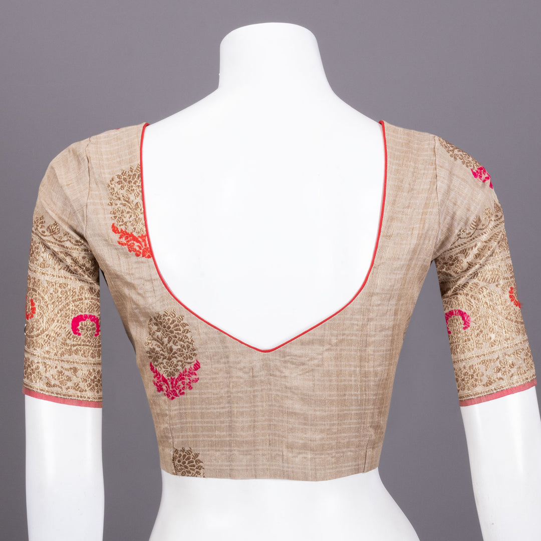 Cream Banarasi Tussar Silk Blouse