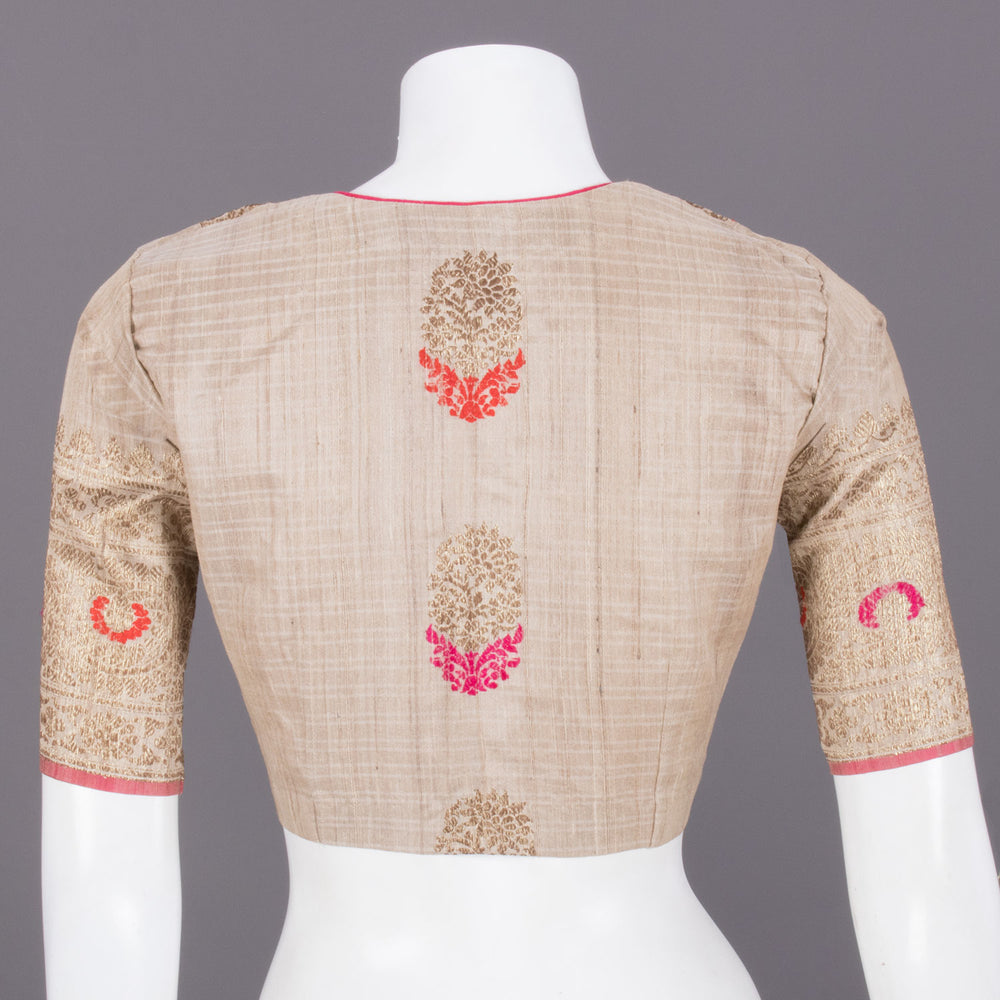 Cream Banarasi Tussar Silk Blouse