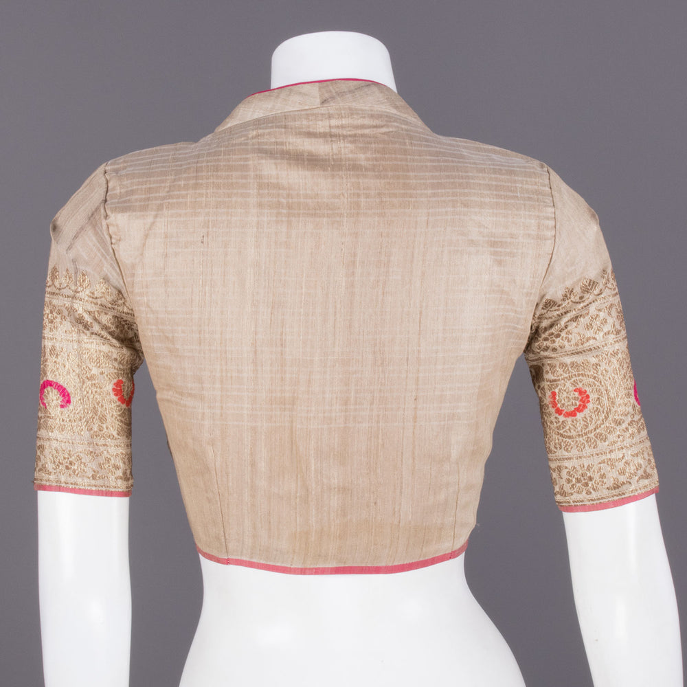 Cream Banarasi Tussar Silk Blouse