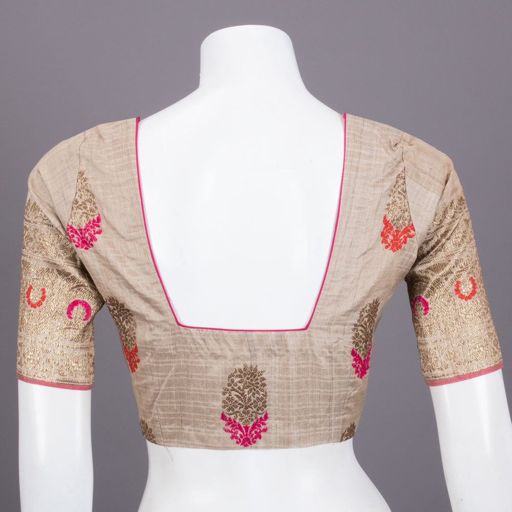 Cream Banarasi Tussar Silk Blouse