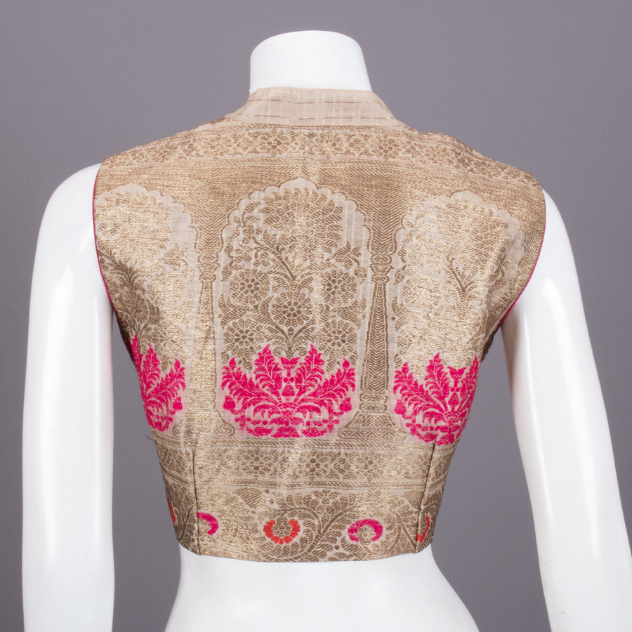 Cream Banarasi Tussar Silk Blouse 