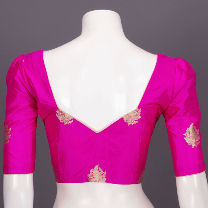 Hot Magenta Banarasi Katan Silk Blouse 10073410