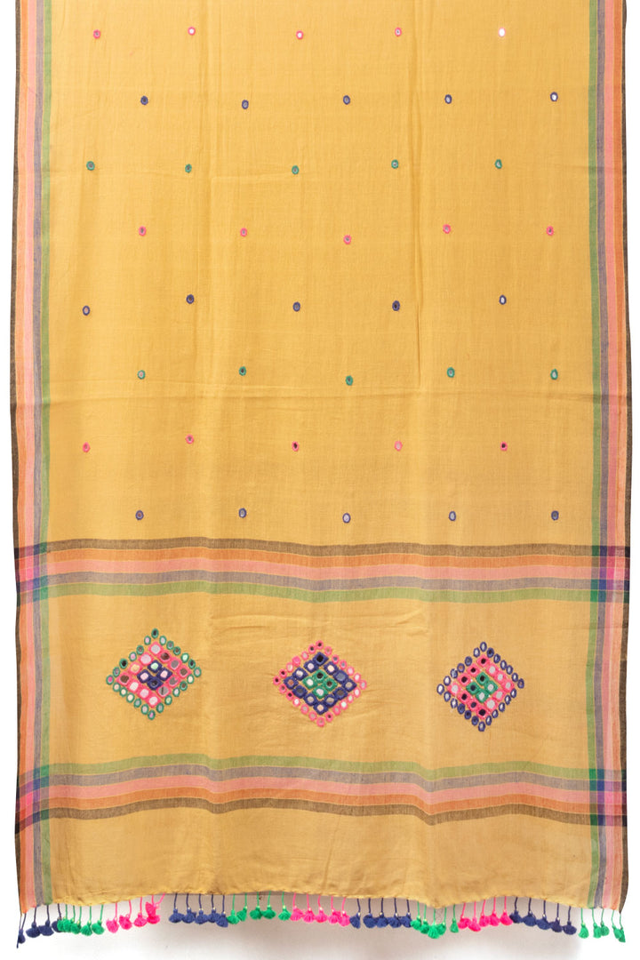 Cyber Yellow Bhujodi Kala Cotton Dupatta 10070522 - Avishya