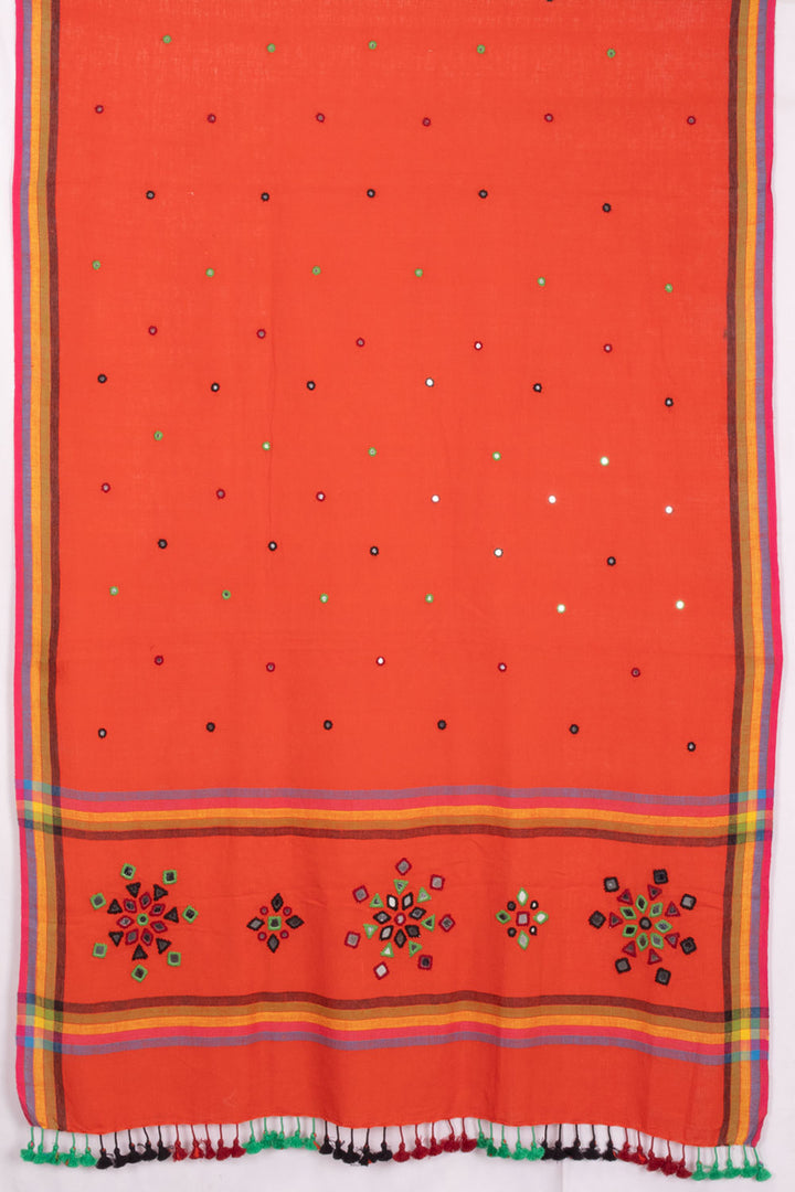 Orange Bhujodi Kala Cotton Dupatta 10070524 - Avishya