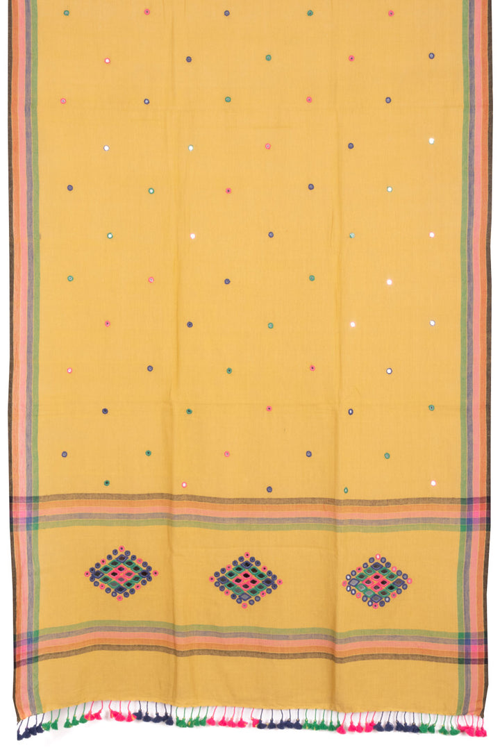 Cyber Yellow Bhujodi Kala Cotton Dupatta 10070536 - Avishya