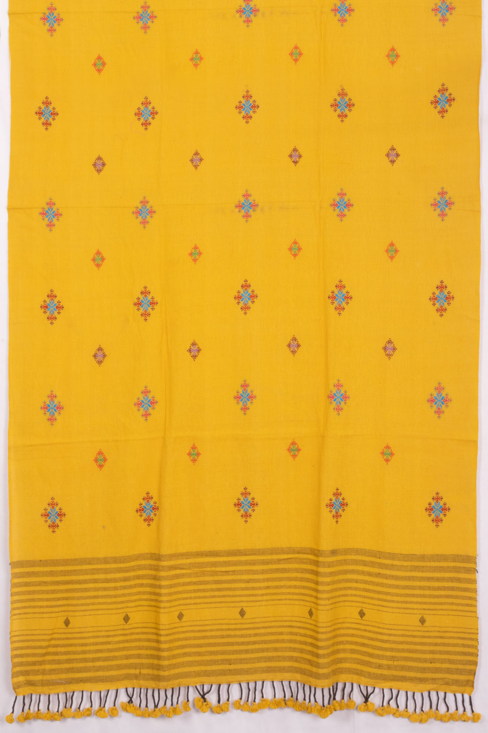 Yellow Bhujodi Kala Cotton Dupatta 10070539 - Avishya