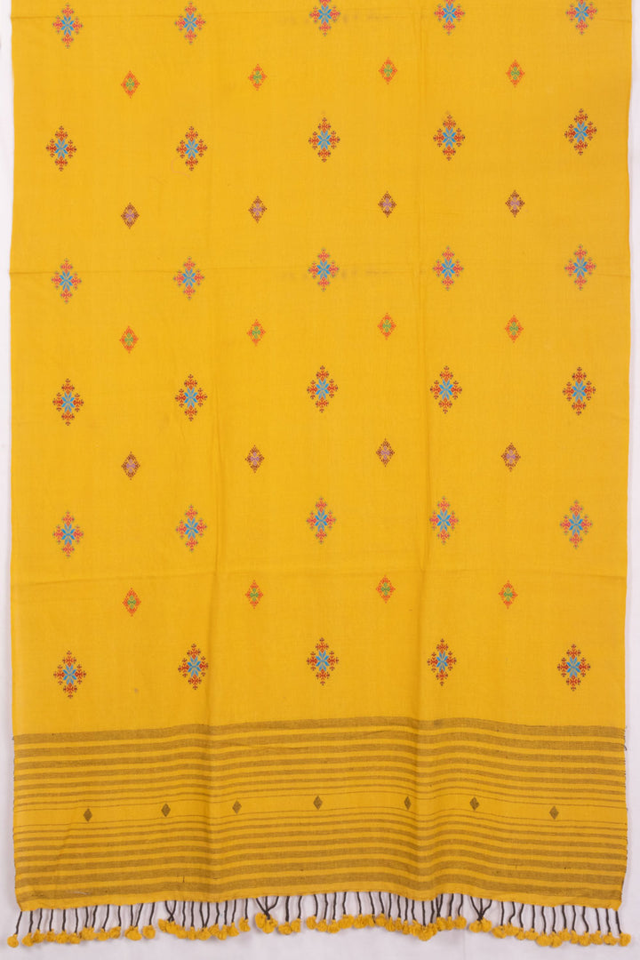 Yellow Bhujodi Kala Cotton Dupatta 10070539 - Avishya