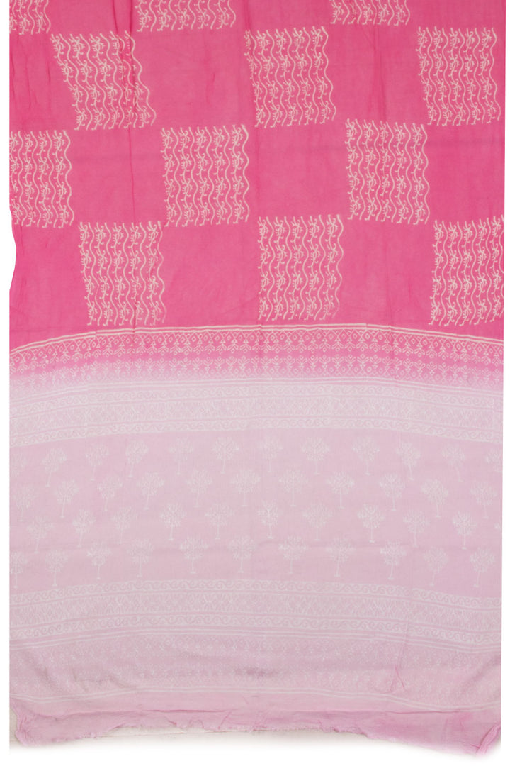 Pink 3-Piece Mulmul Cotton Salwar Suit Material 