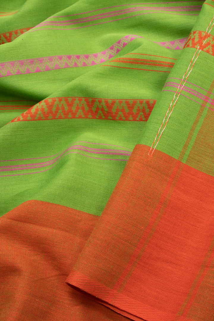  Green Handloom Dhaniakhali Cotton Saree