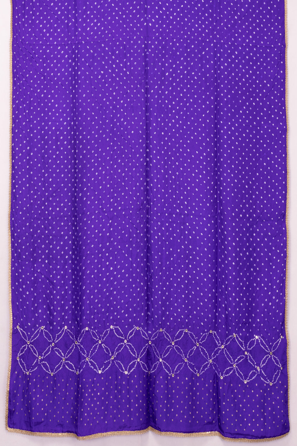 Purple Bandhani Mulberry Silk Dupatta 10072127