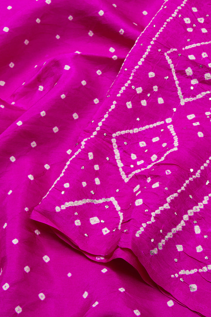 Pink Mulberry Silk Saree With Mukaish work 10073086