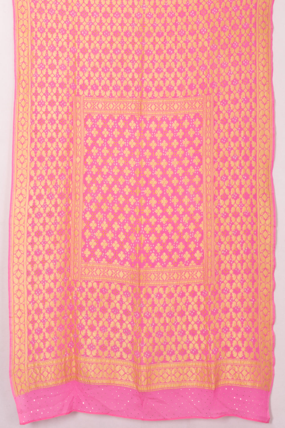 Pink Bandhani Georgette Dupatta 10073114