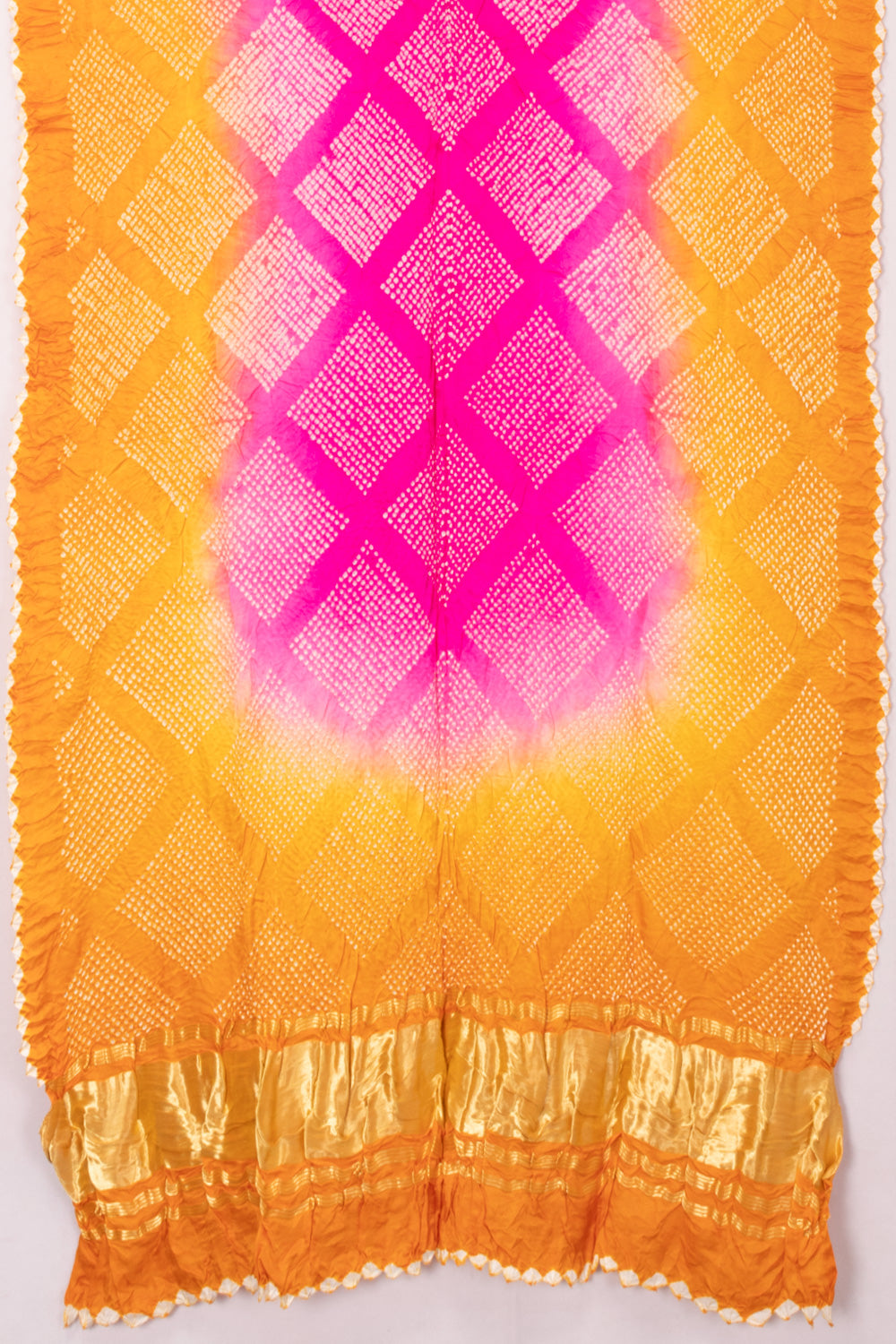 Pink Bandhani Gajji Silk with Lagdi patta Dupatta 10073118