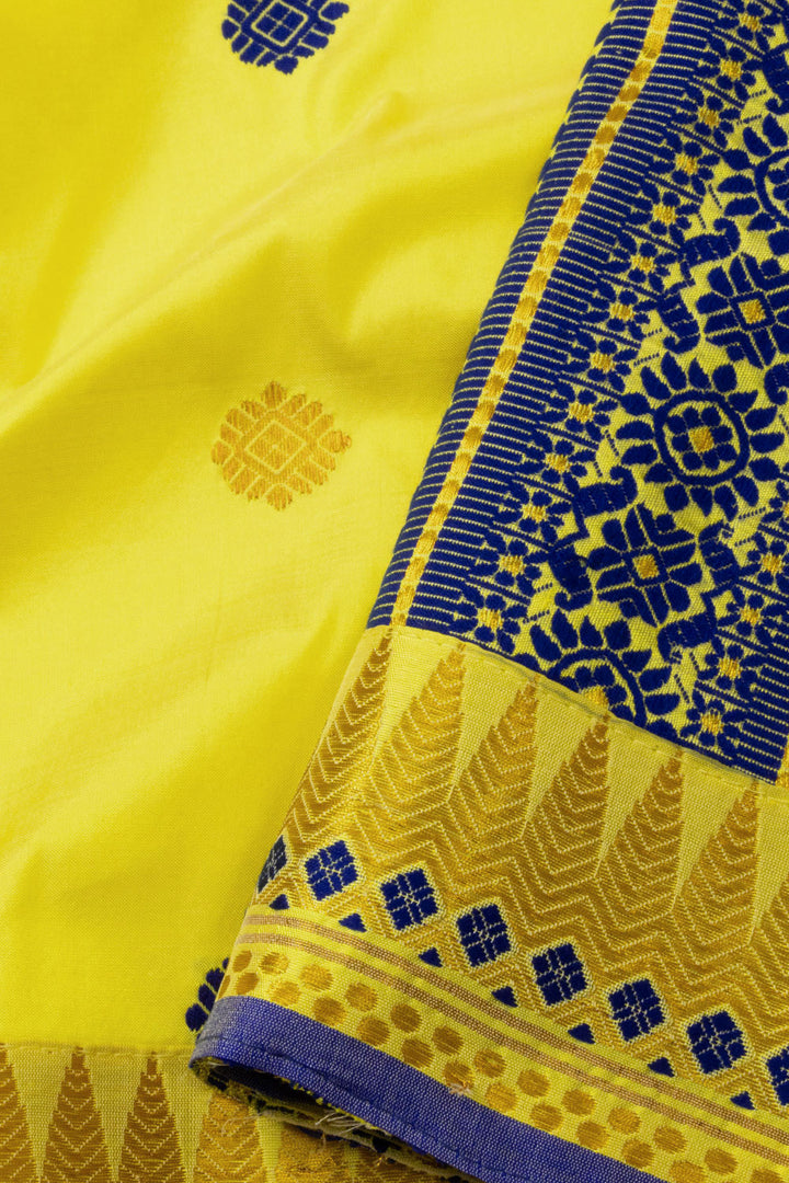 Yellow Handloom Assam Silk Saree - Avishya