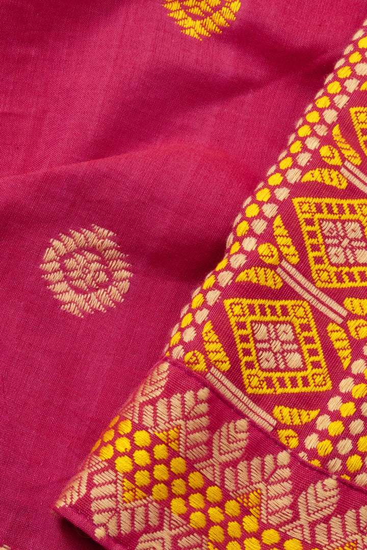 Pink Handloom Assam Cotton Saree - Avishya