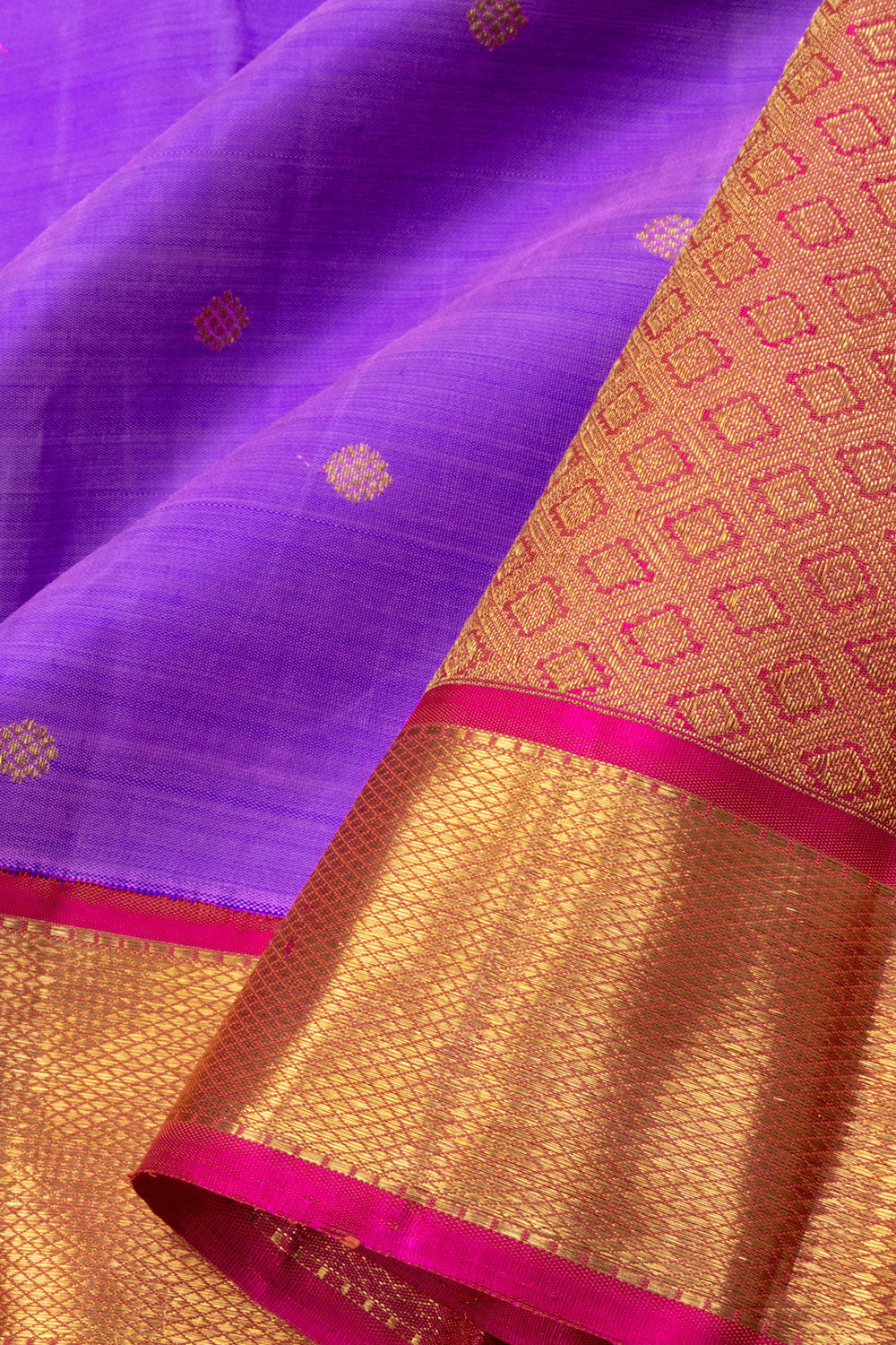 Orchid Purple Bridal Korvai Kanjivaram Silk Saree 10070602