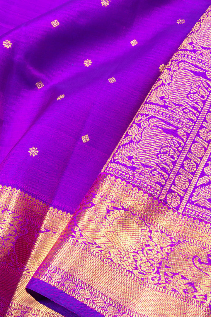 Purple Bridal Kanjivaram Silk Saree 10070601