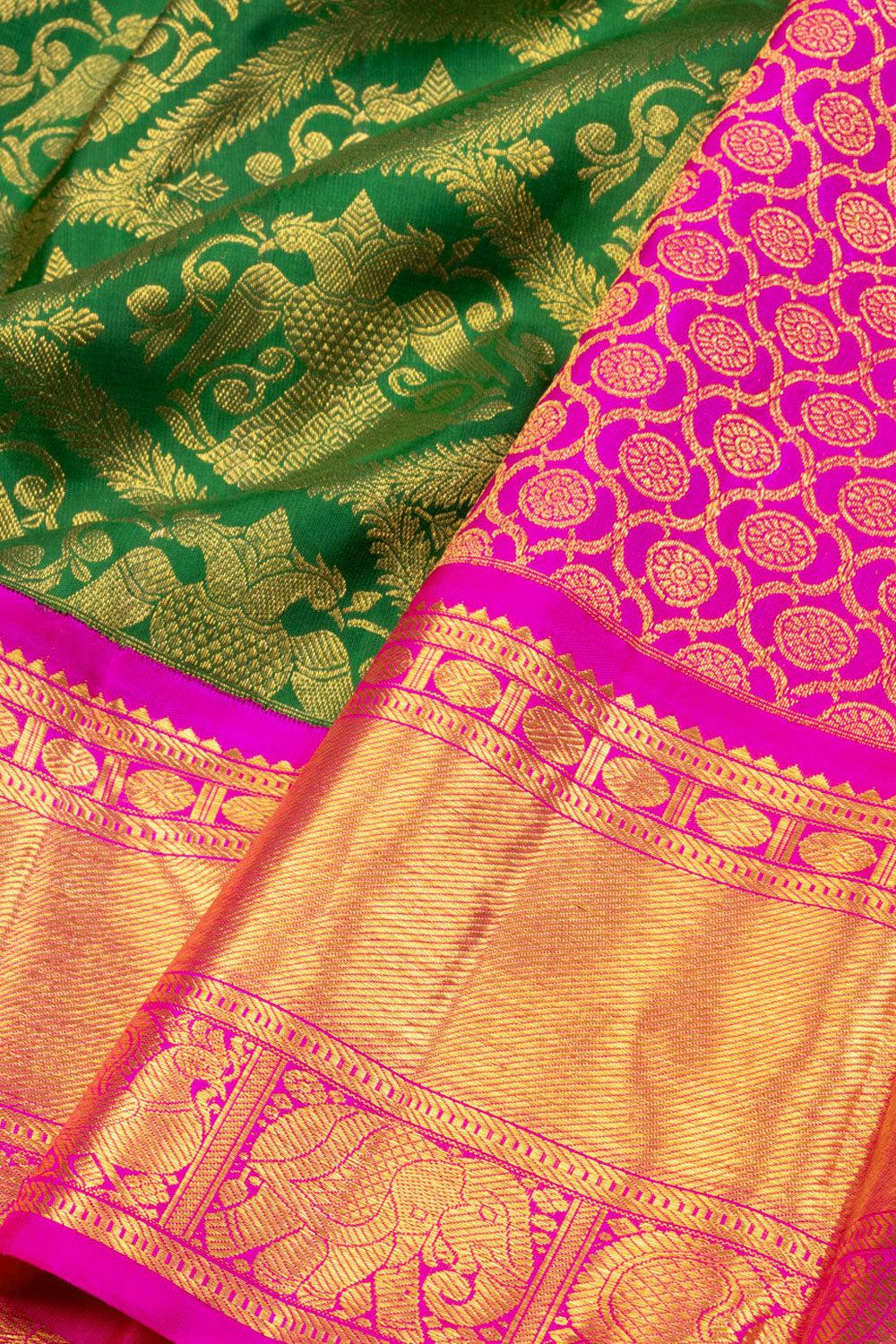 Green Handloom Kanjivaram Silk Saree