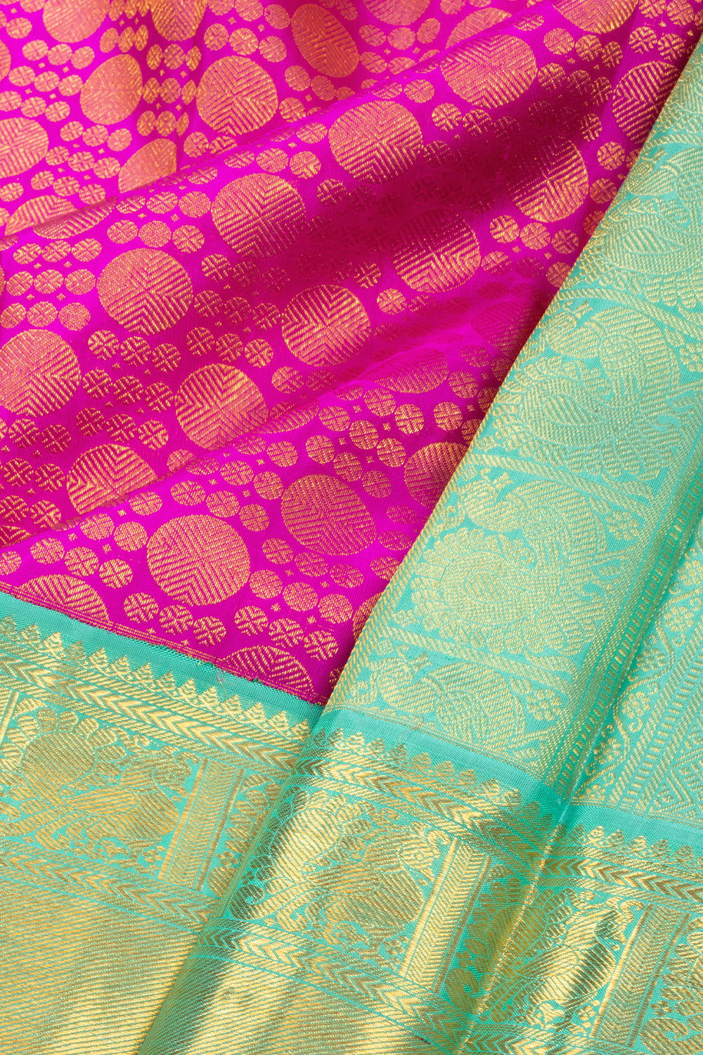 Pink Korvai Bridal Kanjivaram Silk Saree 10072763