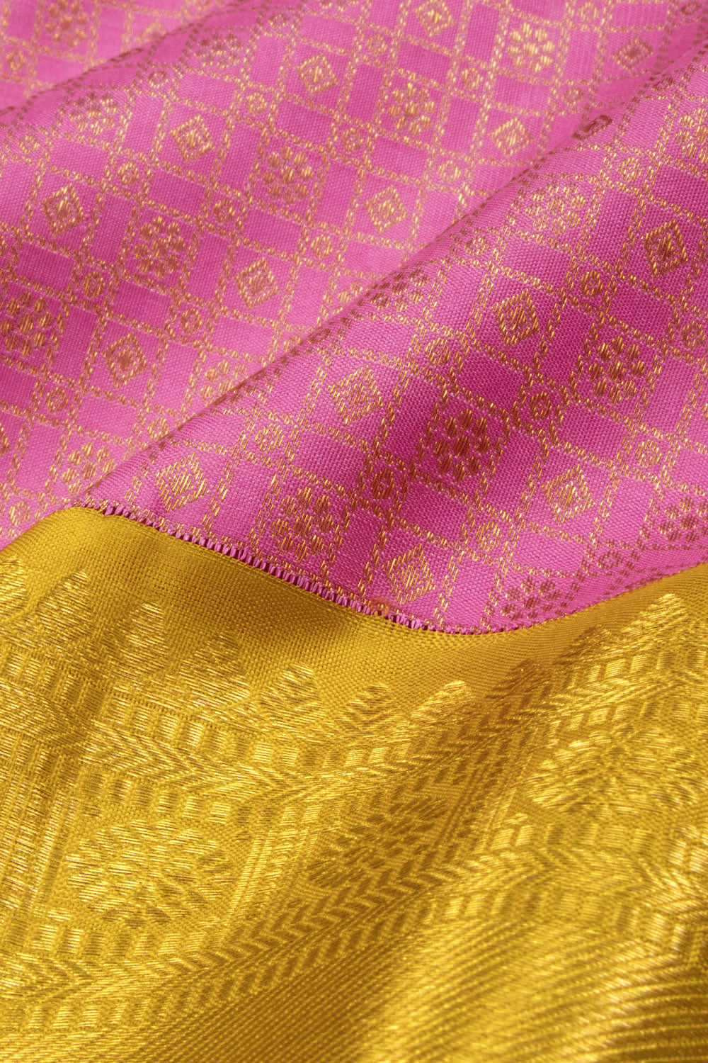 Pink Bridal Korvai Kanjivaram Silk Saree 10070614