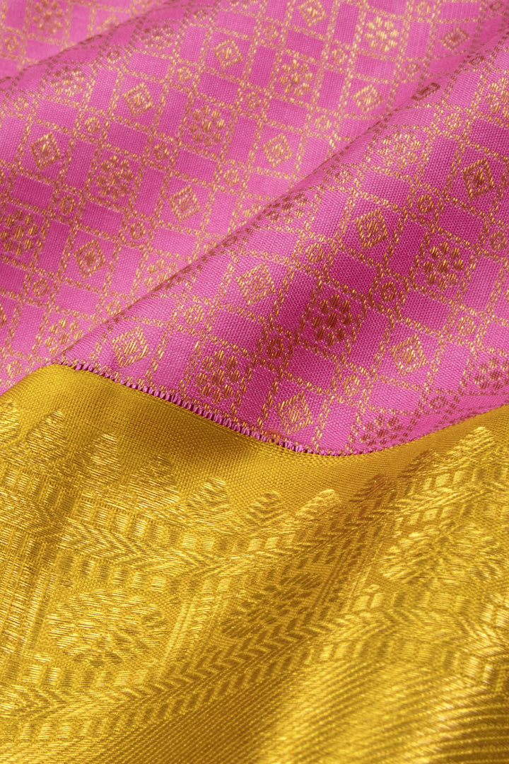 Pink Bridal Korvai Kanjivaram Silk Saree 10070614