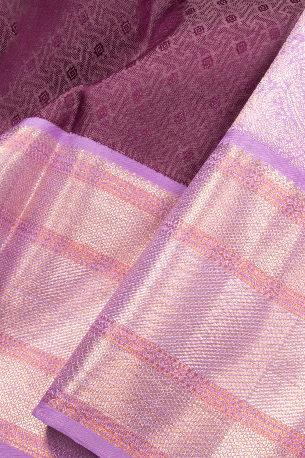 Brown Korvai Kanjivaram Silk Saree