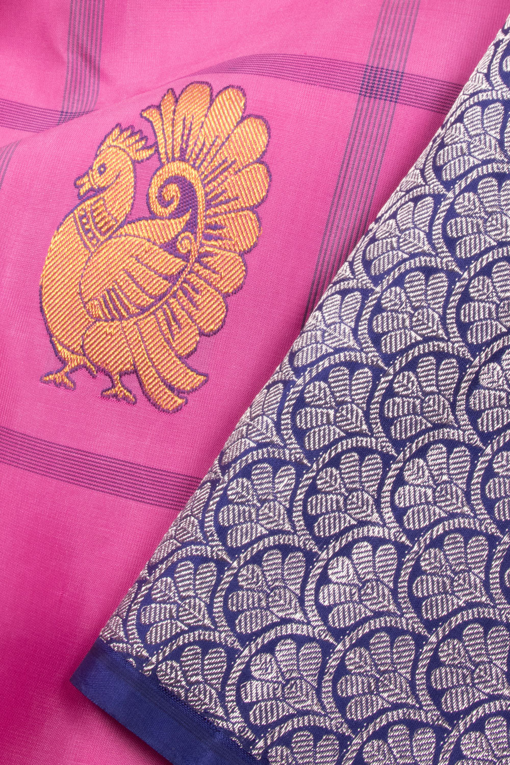 Pink Handloom Kanjivaram Silk Saree