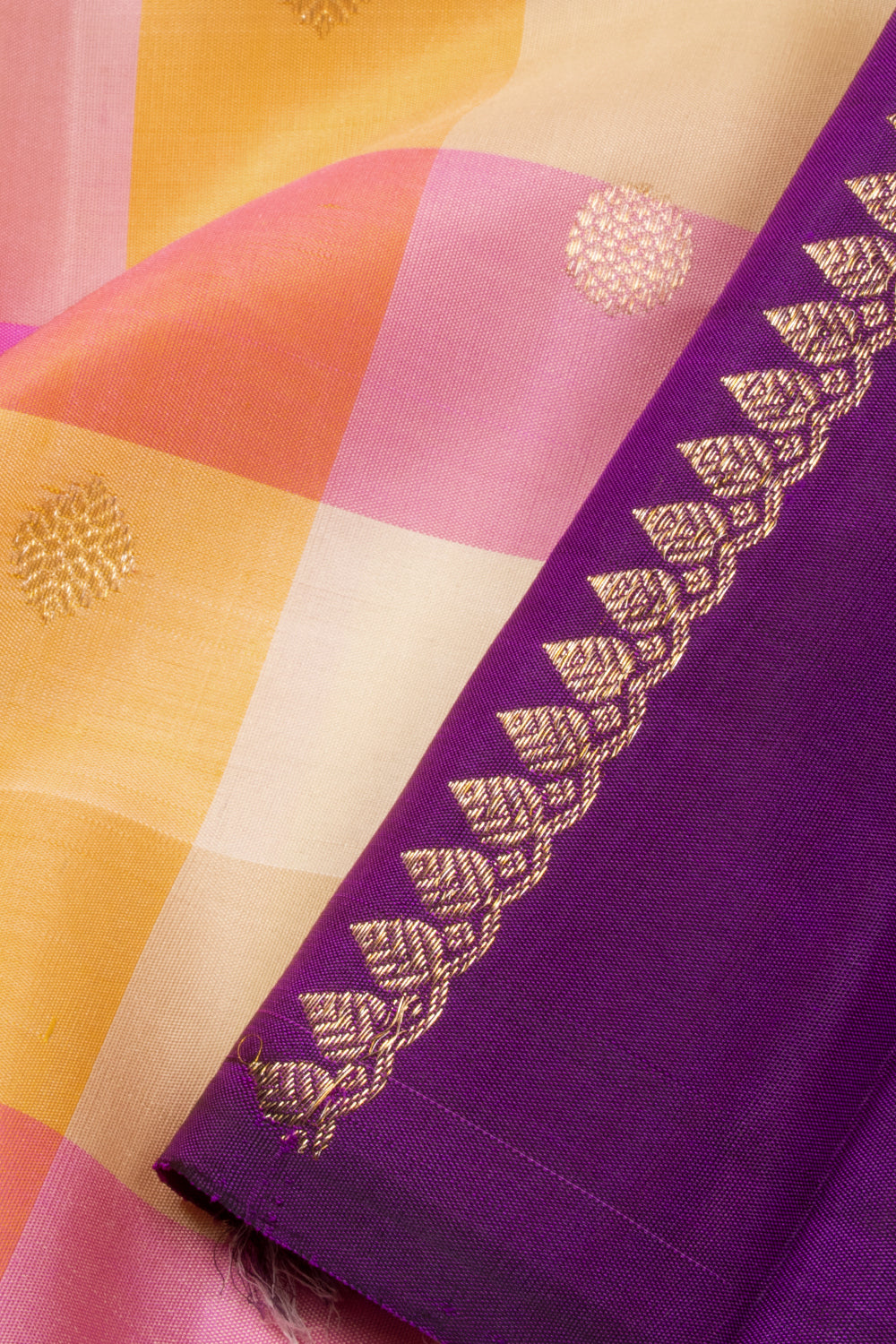 Multicolour Handloom Kanjivaram Silk Saree