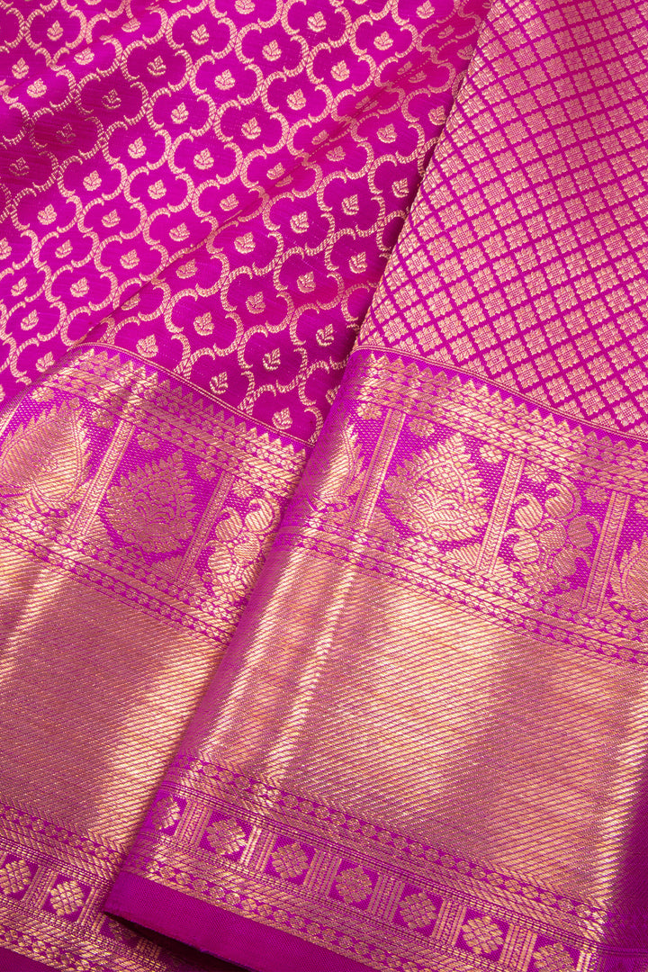 Pink Handloom Kanchipuram Pure Zari Saree 10072880