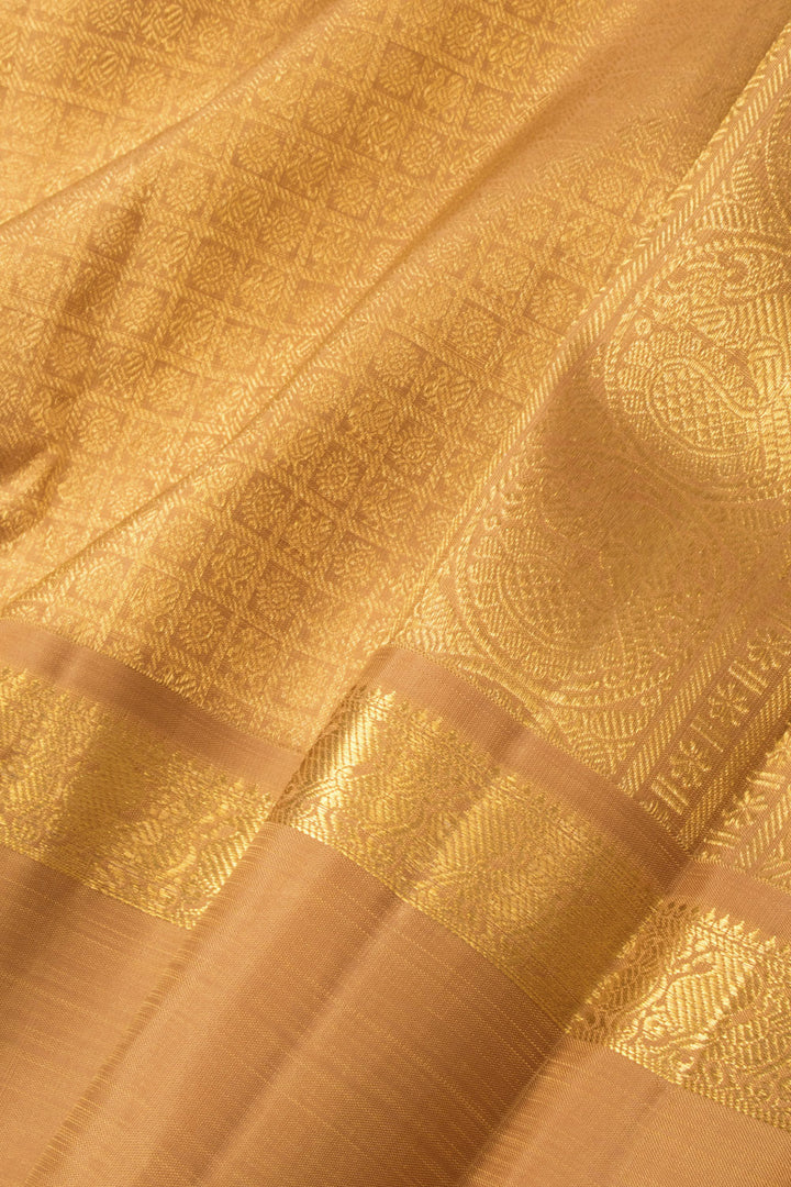 Dijon Brown Bridal Kanjivaram Pure Zari Silk Saree 10073967