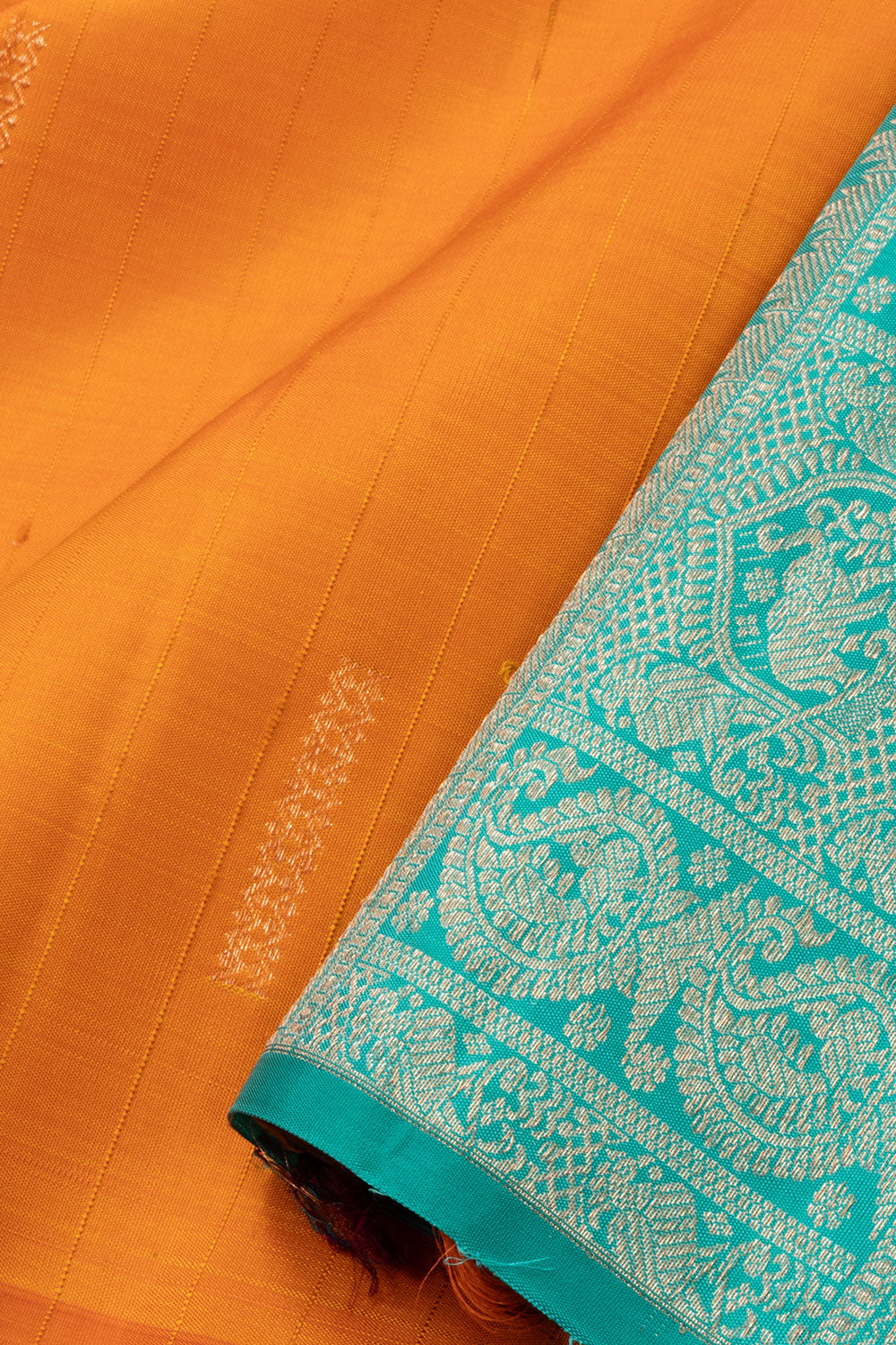 Orange Light Weight Kanjivaram Pure Silk Saree 10073814