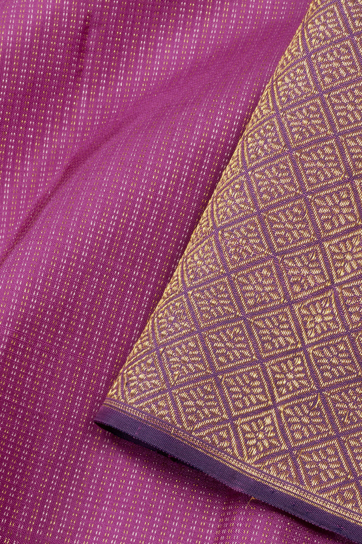 Lavender Light Weight Kanjivaram Pure Silk Saree 10073817