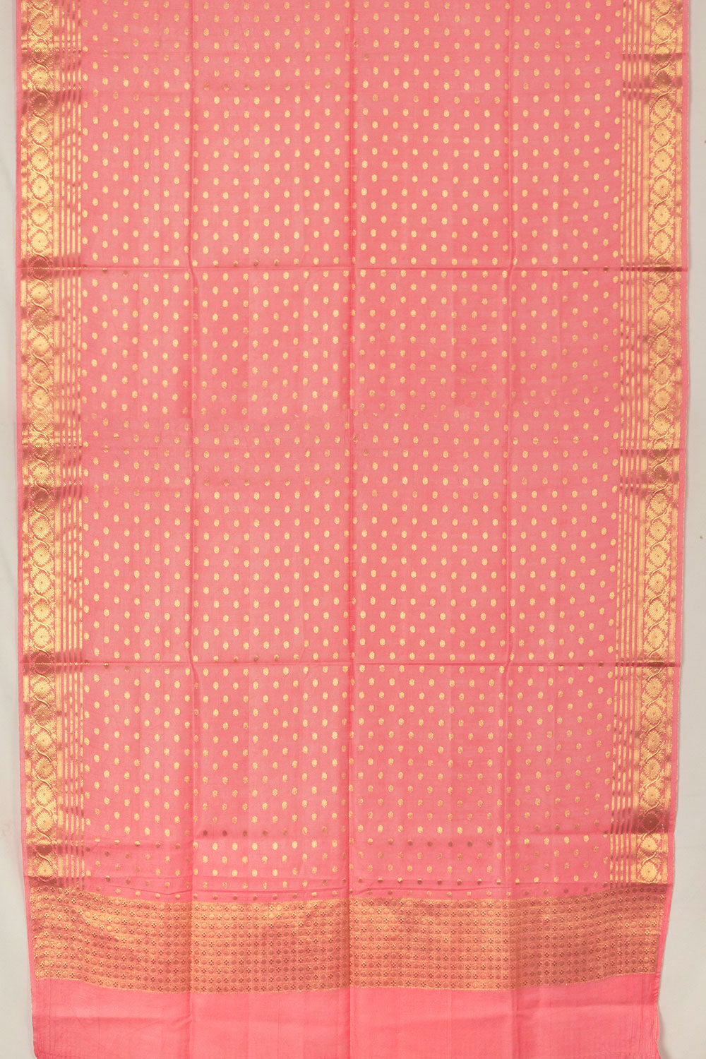 Pink 3 Piece Banarasi Silk Cotton Salwar Suit Material - Avishya